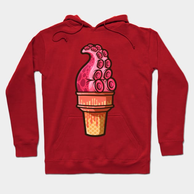 Tentacle Treat (pink ink) Hoodie by JenniferSmith